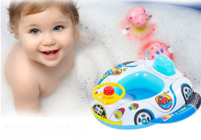 Inflatable toys children toy steering wheel boat seat with a flared swimming rings factory direct wholesale