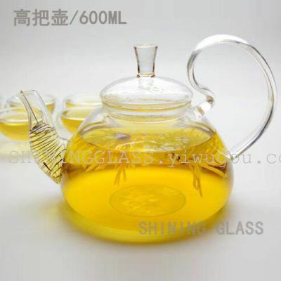 High boron silicon high temperature induction cooker heating glass teapot teapot