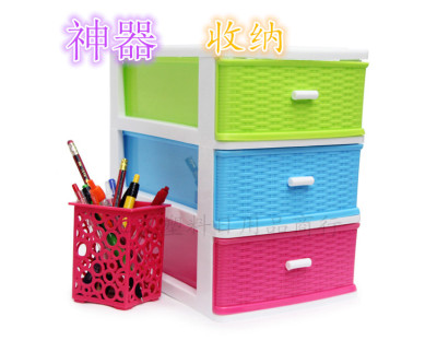 Creative desktop plastic storage cabinet color multi-layer locker Cabinet CY-8012