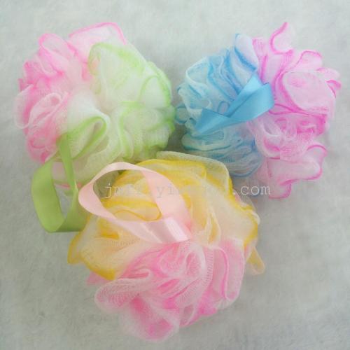 factory direct sales source factory direct supply color loofah three colors mesh sponge color bath ball colorful bath ball