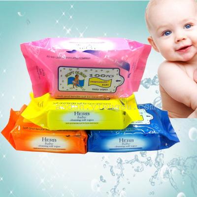 Manufacturers selling baby wipes 100 PCs baby wet wipes clean care wipes