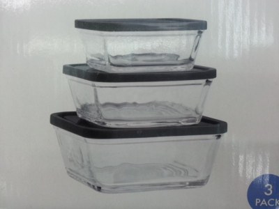 heat-resistant glass fresh keeping box fresh keeping bowl glass bowl 3 piece a set