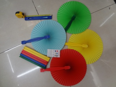 Color paper fan children painting fan new and old foreign manufacturers direct sales