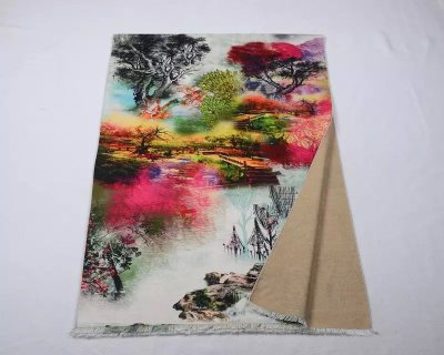 Big plain autumn/winter printed cashmere scarves for hand-painted dual-use thickened high-end wool shawls wholesale