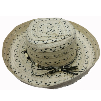 Small fresh mixed color beads Hat Korea version process paper braid knit visor Hat