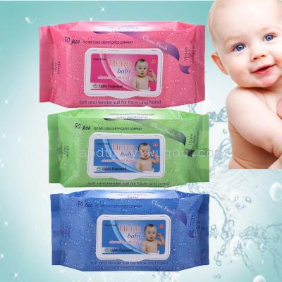 Baby wipes 80 babay wipes wipes the tape covers factory direct export