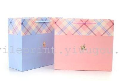 New creative gift bag boutique Winnie gift bags simple lattice edges cross gift bags