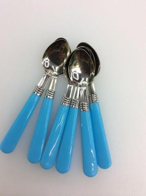 Ceramic handle-like plastic colored ladles, forks
