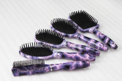 Purple lightning pattern comb set hair comb massage comb air bag comb