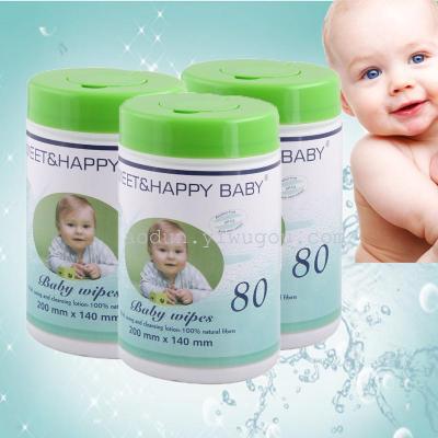 Barreled baby wipes 80 babay wipes wipes the tape covers factory direct