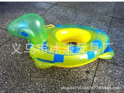 Toy inflatable toy yacht seat children's cartoon turtle swimming rings factory direct wholesale