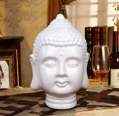 Gao Bo Decorated Home Electroplated ceramic Buddha head furnishing pieces home furnishing pieces ceramic crafts