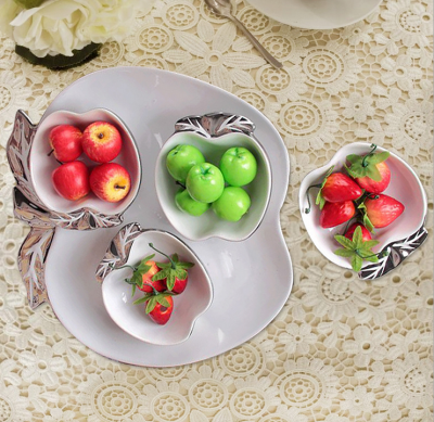 Gao Bo Decorated Home Fruit tray set of four home decoration process decoration pieces ceramic Fruit tray European style
