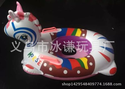 Toy inflatable Zebra boats seat children's cartoon swimming rings factory direct wholesale