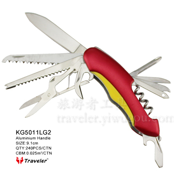 Outdoor multi-functional knife multifunction Folding Knife Stainless steel 11 13 card function