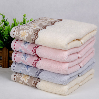 Cotton yarn embroidery towels luxury fashion gift towel absorbent towels