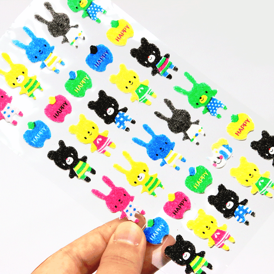 New mini puffy sticker Korea super cute stickers and toy jewelry patterns