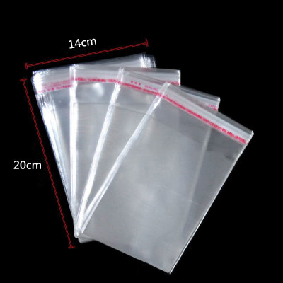 OPP stickers self adhesive bags wholesale plastic bags 5 wire 14*20