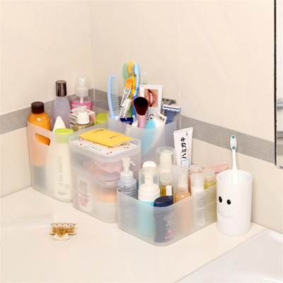 Free Combination Frosted Storage Box Cosmetics Storage Box Desktop Sundries Container