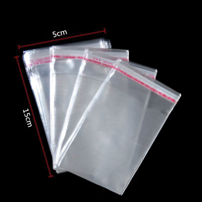OPP stickers self adhesive bags wholesale plastic bags 5 wire 5*15