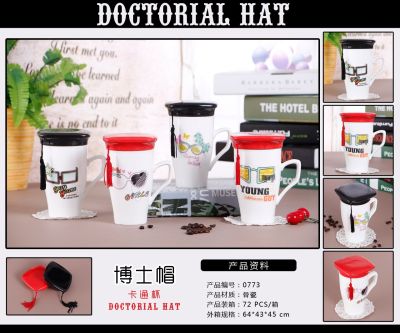 Ceramic Cup Doctorial Hat Creative Cup