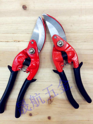 Heavy duty stainless steel handle with red spray paint garden fruit tree garden cut pruning shears, cut hardware scissor