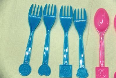 Disposable fork fruit fork color plastic fork forks