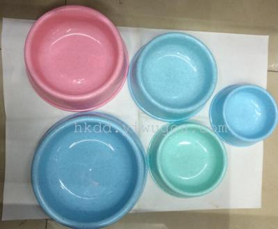 Pet supplies dog bowls green nontoxic resin plastic dog bowls dog dog food