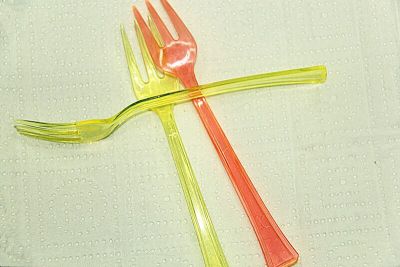 Disposable fruit fork, food fork plastic fork