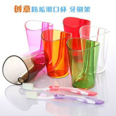 S daily necessities transparent glasses/creative fashion all in one wash all in one anti-scaling the toothbrush Cup