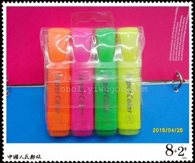 PVC bags four color pen ballpoint highlighter