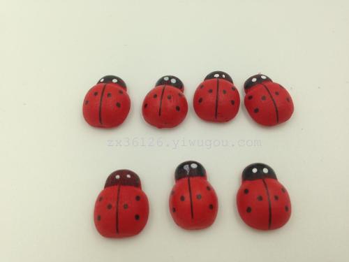 Mini Ladybird Wooden Small Beetle Cartoon Beetle Moss Micro Landscape Succulent Ornaments