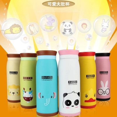 Stainless Steel Vacuum Insulated Water Bottle Cartoon Design Water Bottle for Kids Protable and Reusable