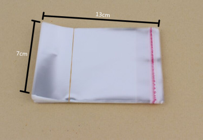 OPP stickers self adhesive bags wholesale plastic bags 5 wire 7*13