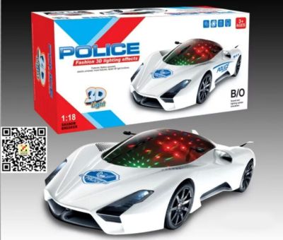 Universal 3D electric light and sound police car electric toy electric car