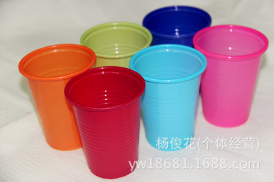 Disposable plastic glasses pp color water glass