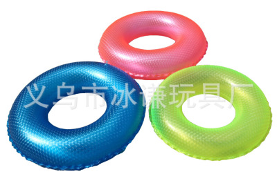 Inflatable toys children's toys Pearlescent swimming ring solid color underarm laser ring ring waist rings 