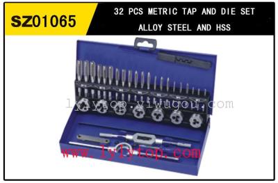 32 PCS METRIC TAP AND DIE SET，ALLOY STEEL AND HSS