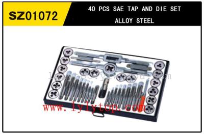 40 PCS SAE TAP AND DIE SET，ALLOY STEEL
