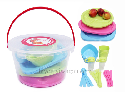 Factory direct sales fashion plastic tableware for camping outdoor products CY3371-3