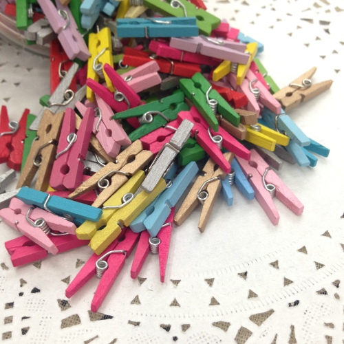 christmas creative wooden clip color mini wooden clip