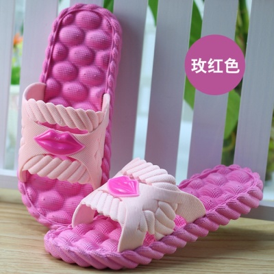 New home bathroom indoor and outdoor lovers lips Super pliable and soft massage slippers