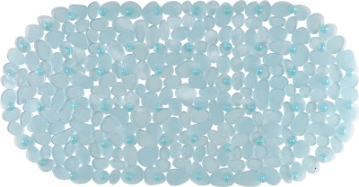 Plain coloured bath mat floor cushion transparent oval stone JM-1053.