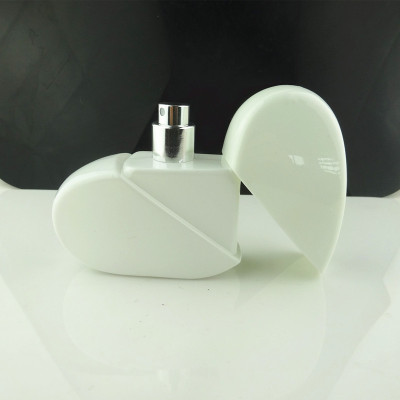 50ml color heart shaped screw glass perfume bottle