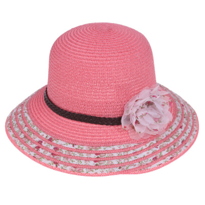 Flower cloth lamp Cap Korean Sun bucket Hat straw hat