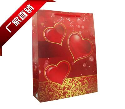 Frosted heart pattern waterproof gift bag PP gift bag bags