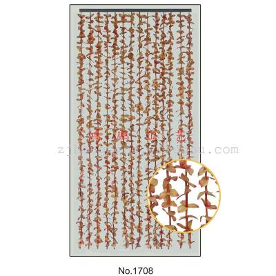 1708 Army Green Dot Coffee Leaf Curtain