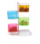 Four-piece seasoning box with 360 degree color seasoning box rotary creative seasoning can.