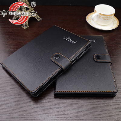 Shen Shi Stationery 69 Series Business Notepad Bag Buckle High Frequency Book Notebook Diary Book with Pen Leather Book