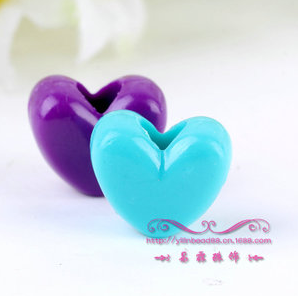 10*12MM heart shaped accessories big hole DIY accessories PS solid color blank